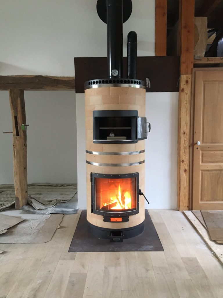 Nouvelle installation d'un poêle de masse